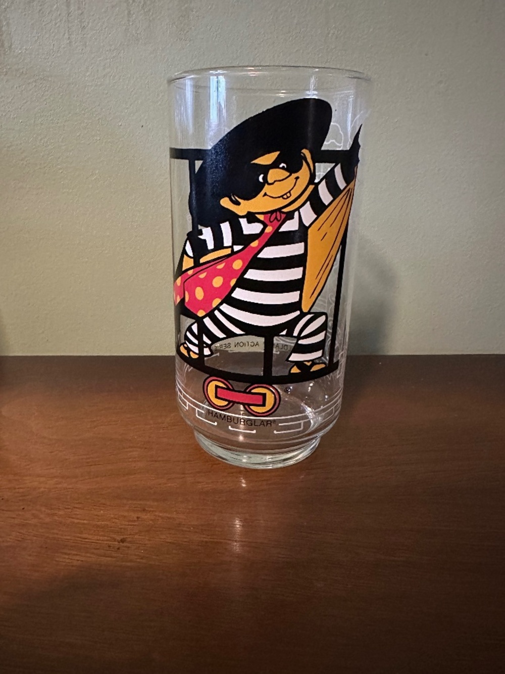 Vintage McDonald's Hamburglar Collector Series Tumbler Glass